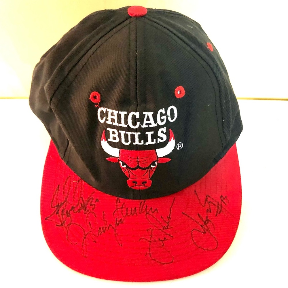 Vintage Bulls Autographed Snap back
